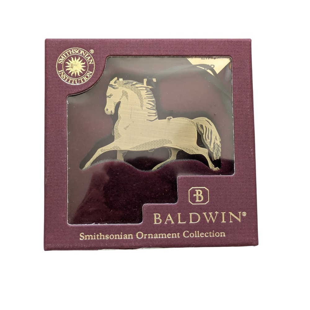 Baldwin‎ 2002 Thoroughbred Christmas Ornament Brass